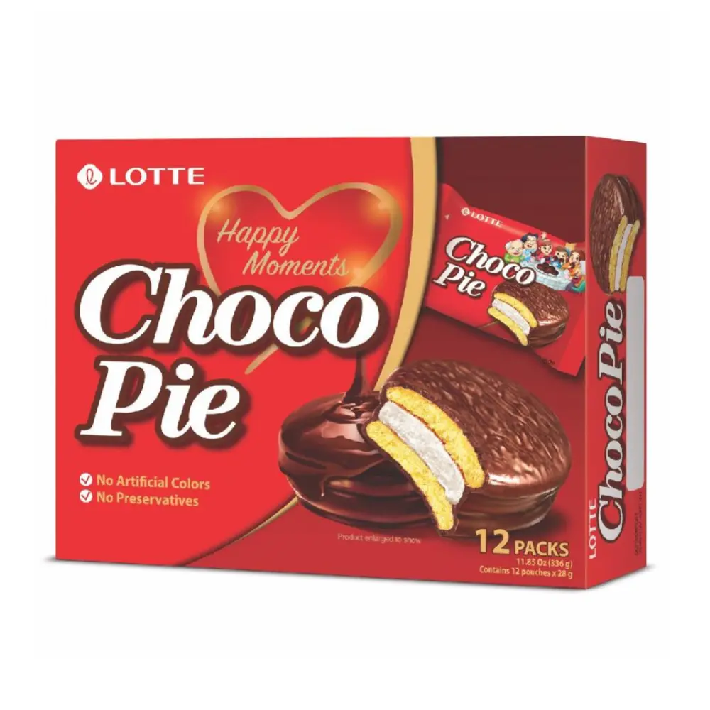 Bánh Choco Pie Truyền Thống, Choco Pie, Original, 12 Gói, 11.85 oz (336g) - LOTTE