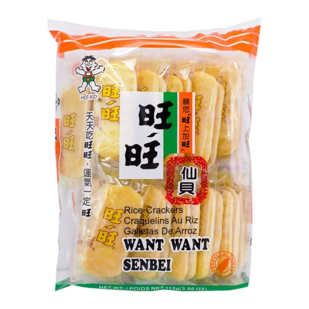 Bánh Gạo, Rice Crackers, Senbei, 3.95 oz (112g) - WANT WANT
