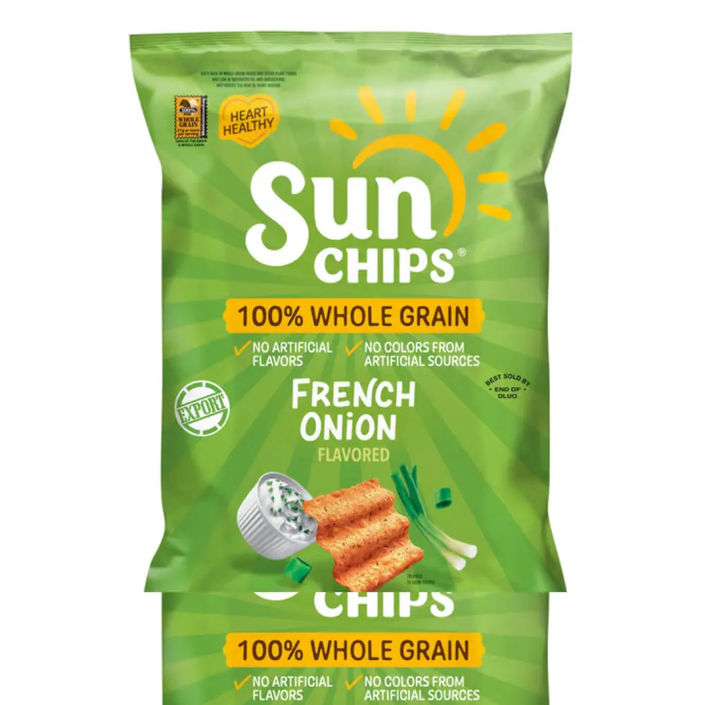 Bánh Giòn Nguyên Cám Vị Hành, Whole Grain Snacks, French Onion, 6.5 oz (184.2g) - SUNCHIPS