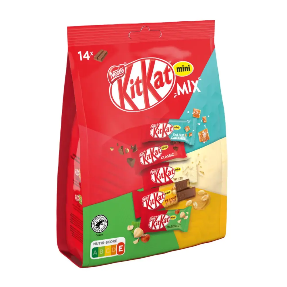 Bánh Xốp Mini Phủ Socola Nhiều Vị, Mini Wafer Bars, Mix, 14 Thanh (197.4g) - KITKAT