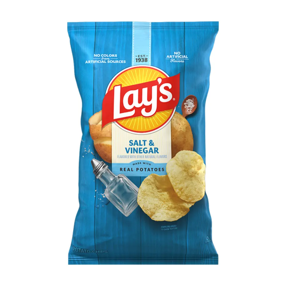 Khoai tây Chiên Vị Muối & Giấm, Potato Chips, Salt & Vinegar, 6.5 oz (184.2g) - LAY'S
