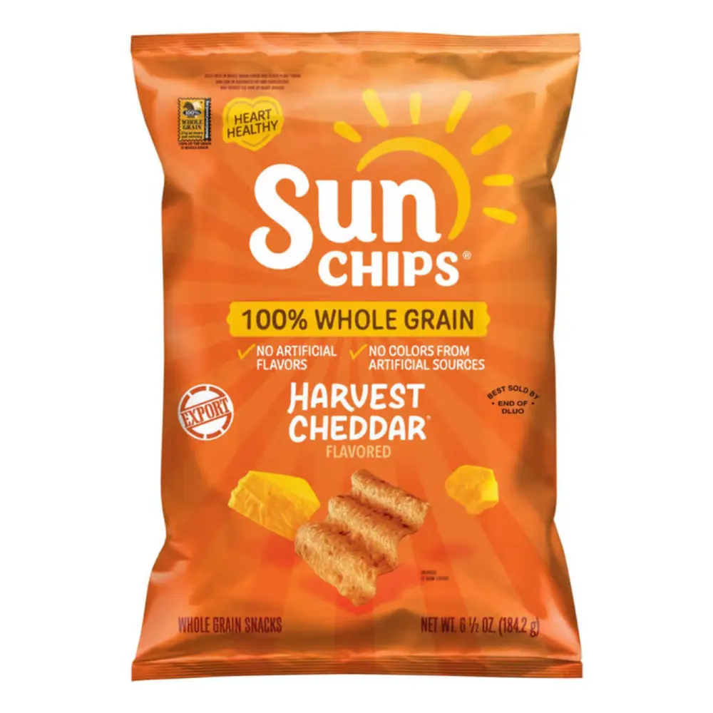Bánh Giòn Nguyên Cám Vị Phô Mai, Whole Grain Snacks, Harvest Cheddar, 6.5 oz (184.2g) - SUNCHIPS