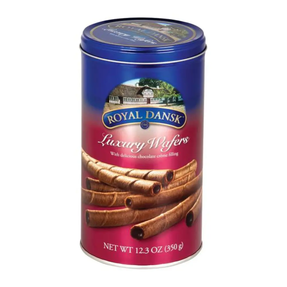 Bánh Quế Nhân Kem Socola, Luxury Wafers with Chocolate Crème Filling, 12.3 oz (350g) - ROYAL DANSK