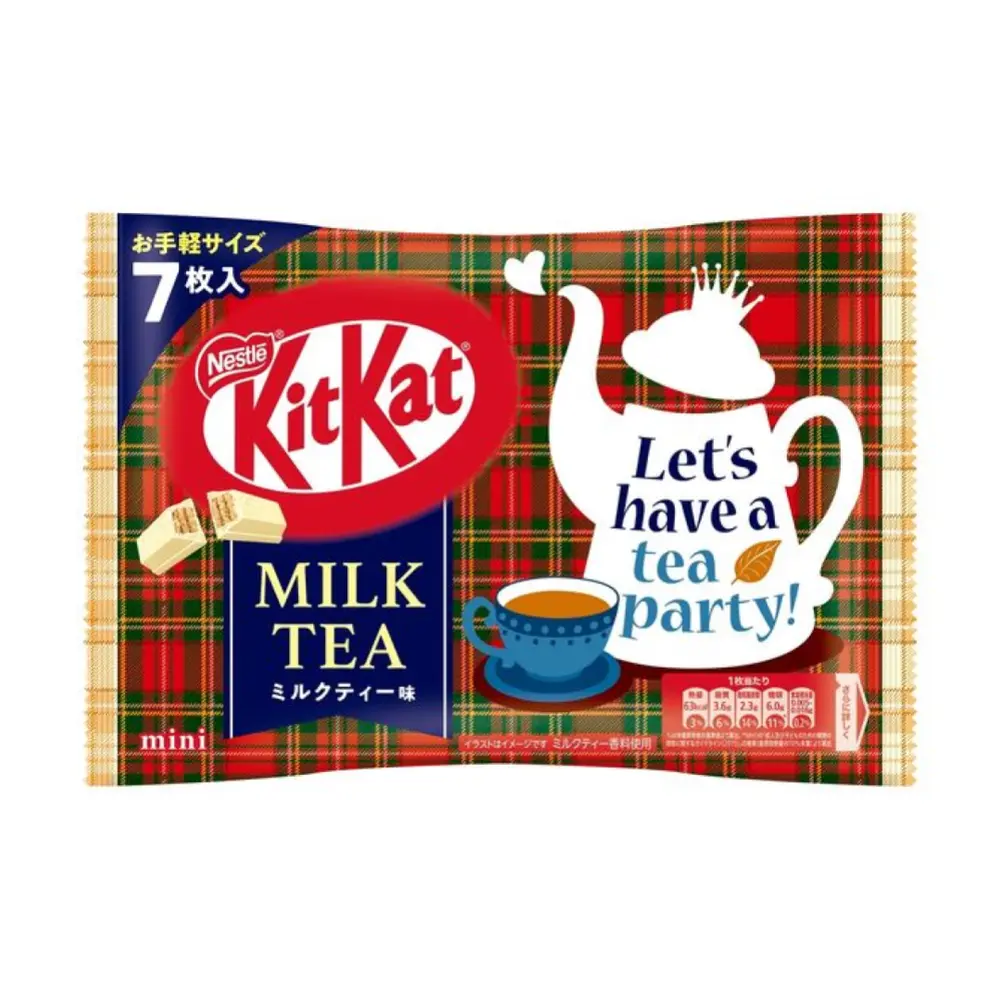 Bánh Xốp Mini Phủ Socola Trà Sữa, Mini Wafer Bars, Chocolate Milk Tea, 7 Thanh (81.2g) - KITKAT