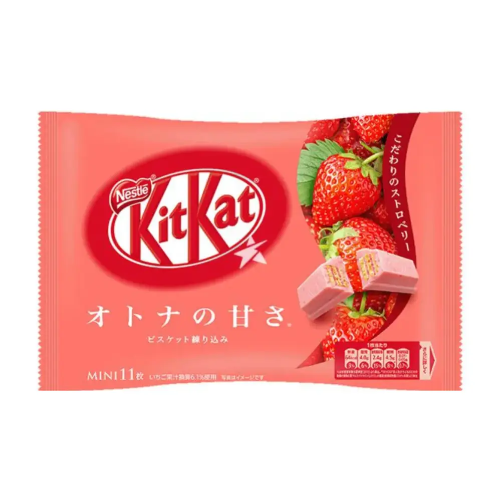 Bánh Xốp Phủ Socola Dâu, Wafer Fingers in Chocolate, Strawberry, 11 + 1 Thanh (113g) - KITKAT