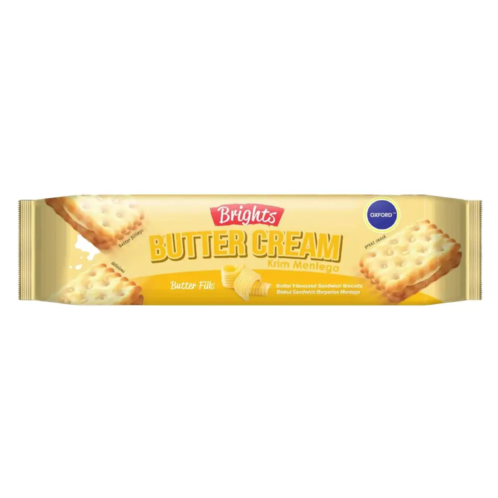 Bánh Quy Kẹp Kem Bơ, Brights Butter Cream Sandwich Biscuits (125g) - OXFORD