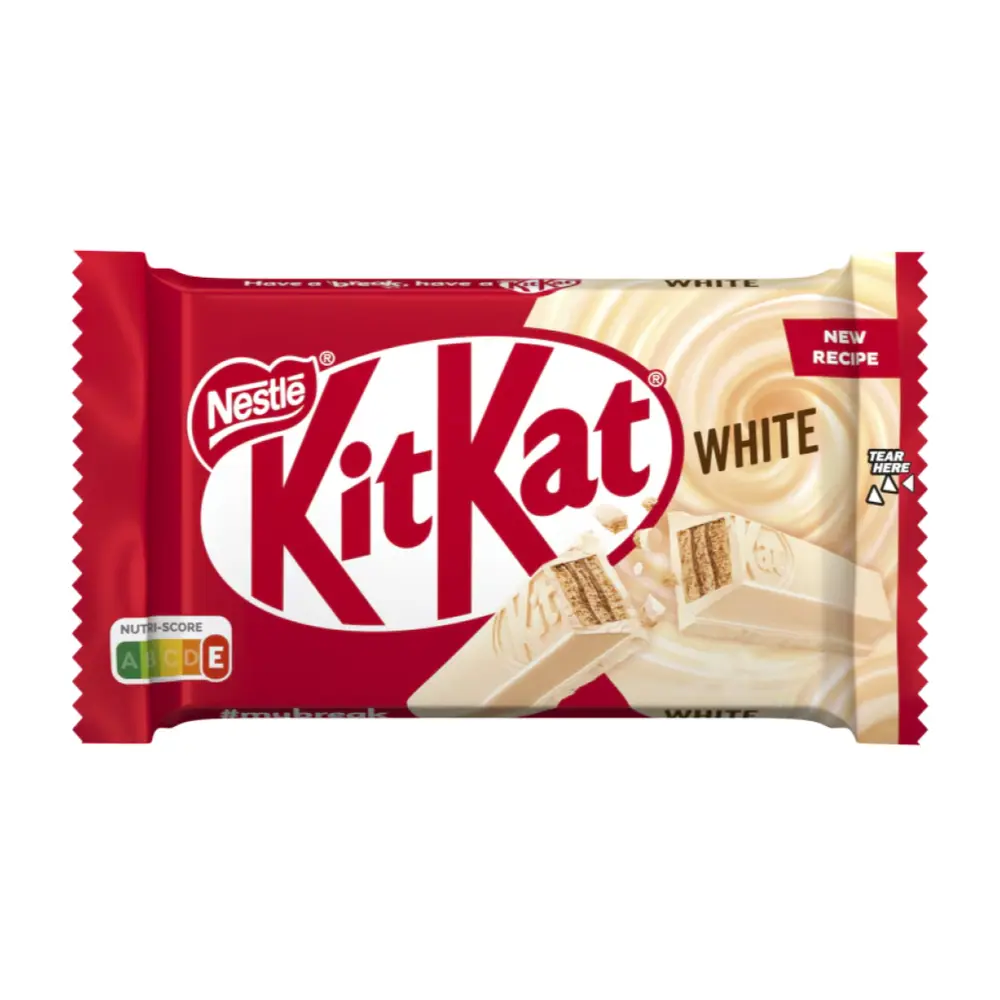 Bánh Xốp Phủ Socola Trắng, Wafer Fingers in Chocolate, White (41.5g) - KITKAT