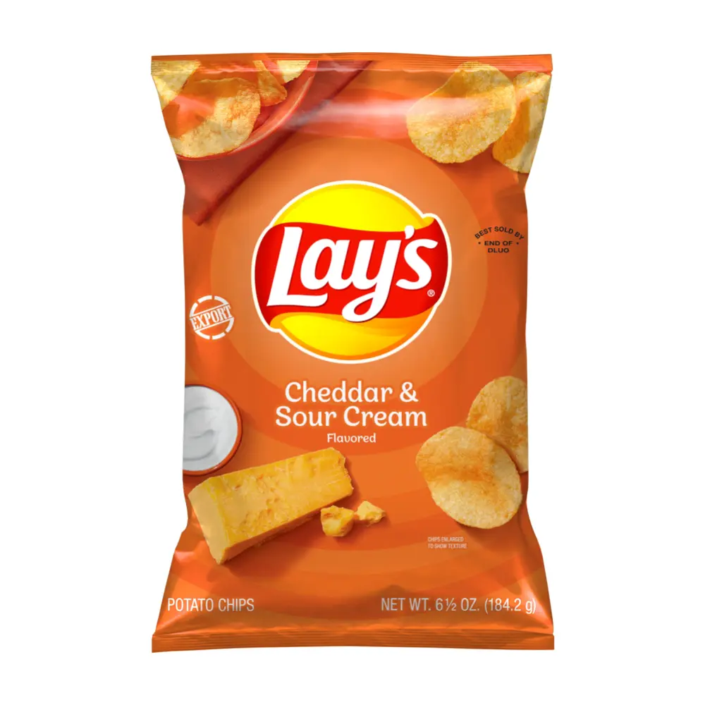 Khoai Tây Chiên Vị Phô Mai & Kem Chua, Potato Chips, Cheddar & Sour Cream, 6.5 oz (184.2g) - LAY'S