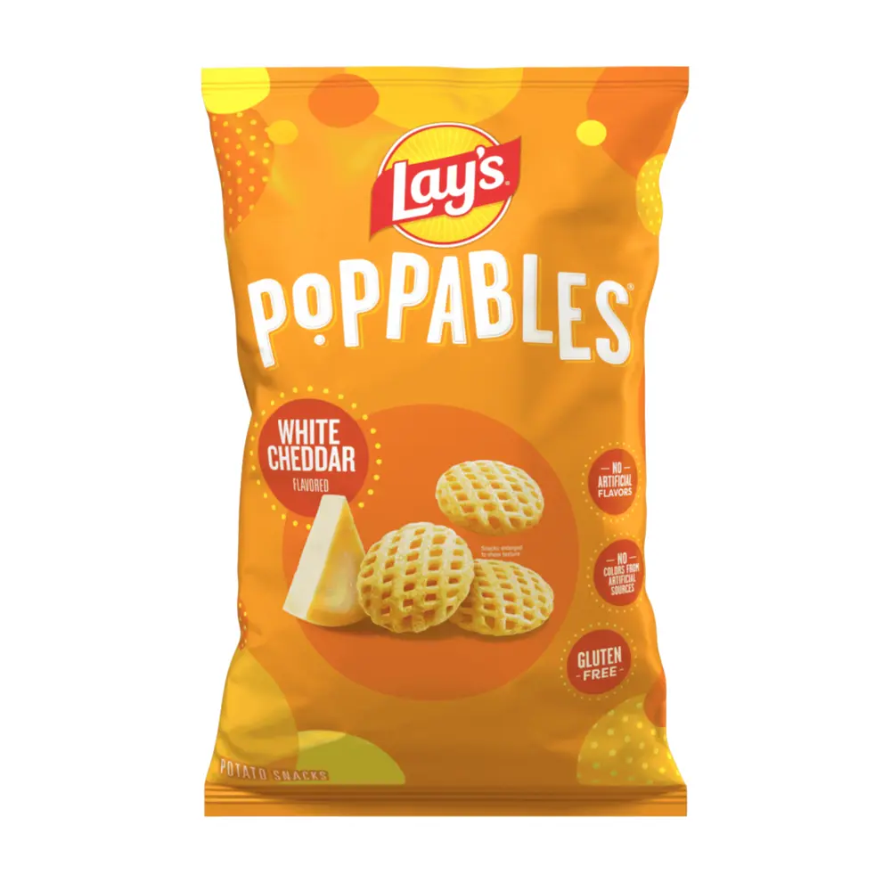 Snack Khoai Tây Vị Phô Mai, Potato Snacks, Poppables, White Cheddar, 5 oz (141.7g) - LAY'S