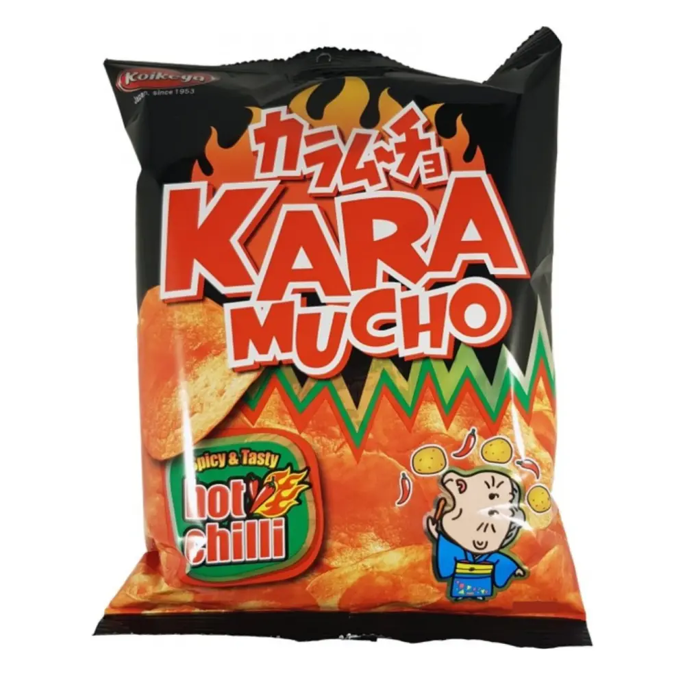 Snack Khoai Tây Vị Cay Đặc Biệt, Karamucho Potato Chips, Hot Chili (44g) - KOIKEYA