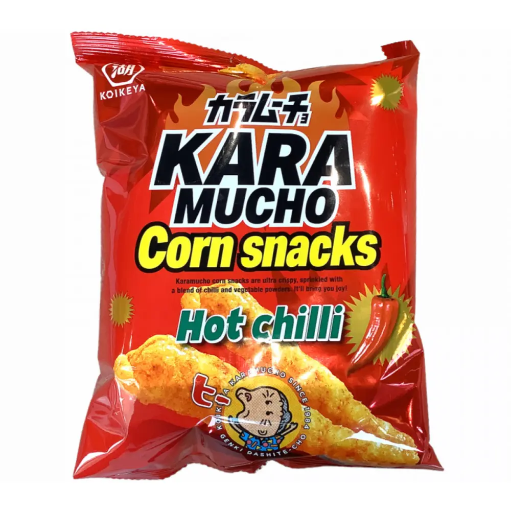 Snack Bắp Vị Cay Đặc Biệt, Karamucho Corn Snacks, Hot Chilli (60g) - KOIKEYA