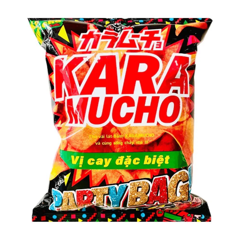 Snack Khoai Tây Vị Cay Đặc Biệt, Karamucho Potato Chips, Hot Chili, Party Bag (120g) - KOIKEYA