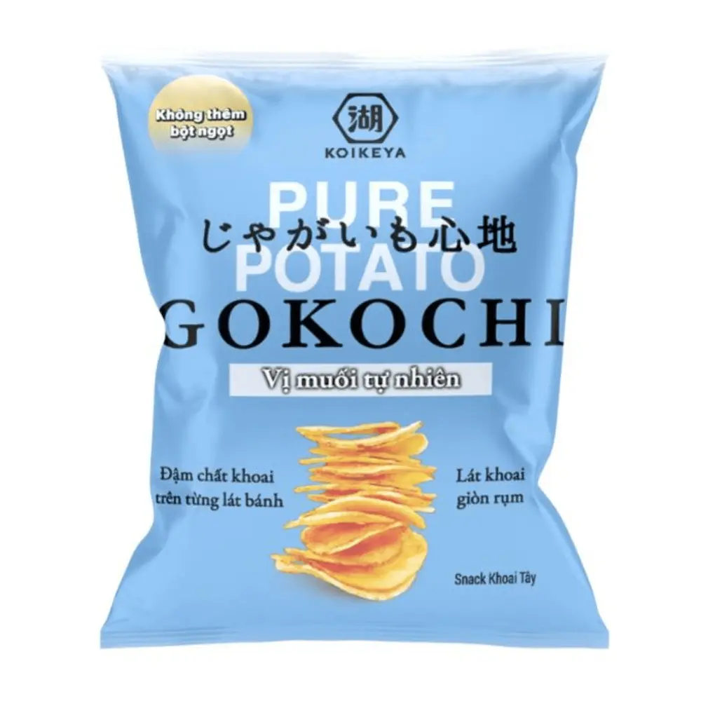 Snack Khoai Tây Vị Muối, Gokochi Pure Potato Chips, Sea Salt (115g) - KOIKEYA