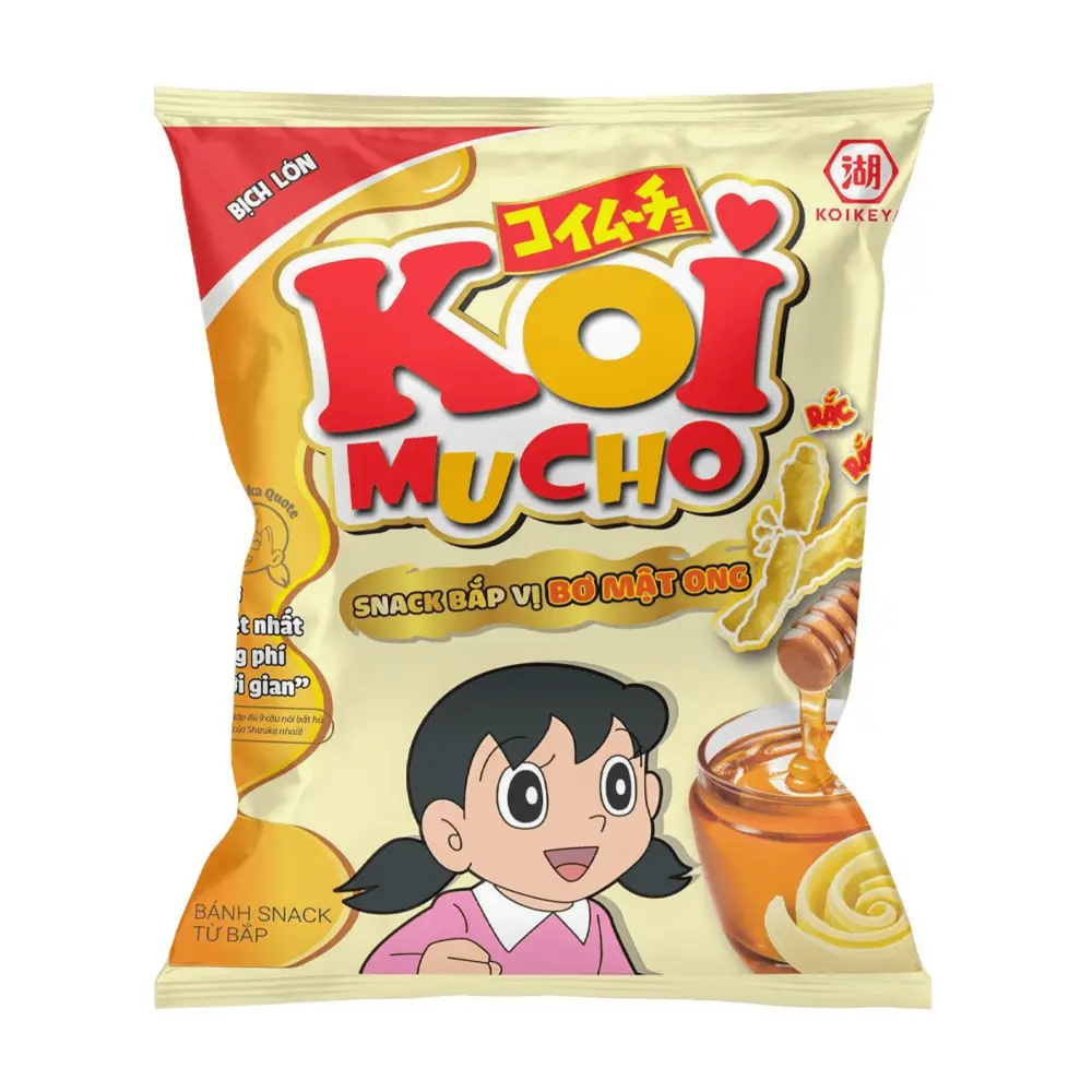 Snack Bắp Vị Bơ Mật Ong, Koimucho Corn Snacks, Honey Butter (60g) - KOIKEYA