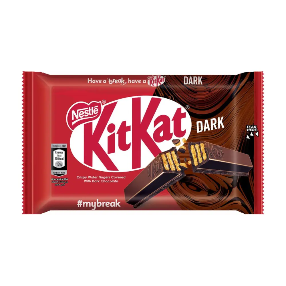 Bánh Xốp Phủ Socola Đắng, Dark Chocolate Covered Wafer Fingers (41.5g) - KITKAT