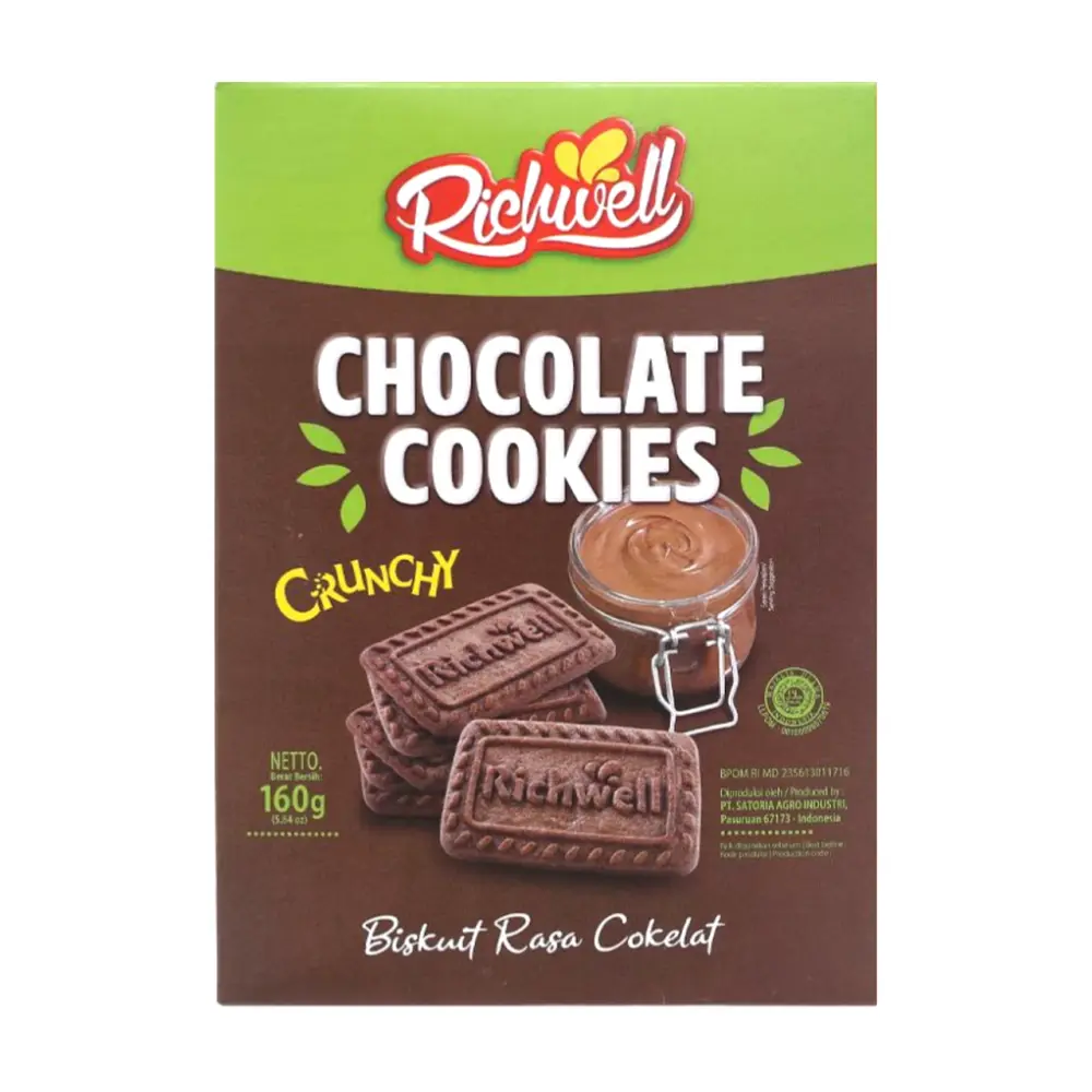 Bánh Quy Socola, Crunchy Chocolate Cookies, 5.64 oz (160g) - RICHWELL