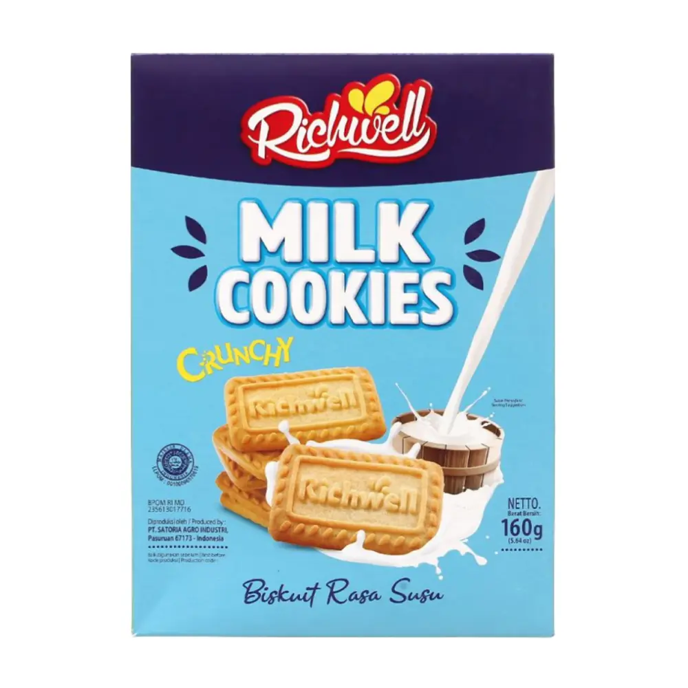 Bánh Quy Sữa, Crunchy Milk Cookies, 5.64 oz (160g) - RICHWELL