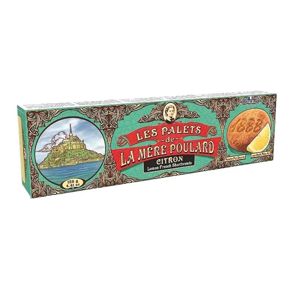 Bánh Quy Vị Chanh, Les Palets, Lemon French Shortbreads, 4.41 oz (125g) - LA MÈRE POULARD
