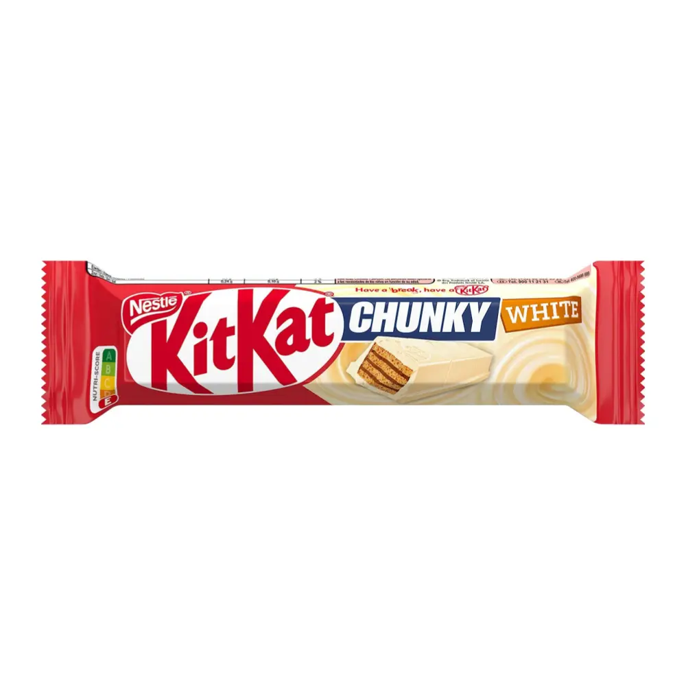 Bánh Xốp Phủ Socola Trắng, Chunky, White Chocolate Wafer Bars (40g) - KITKAT