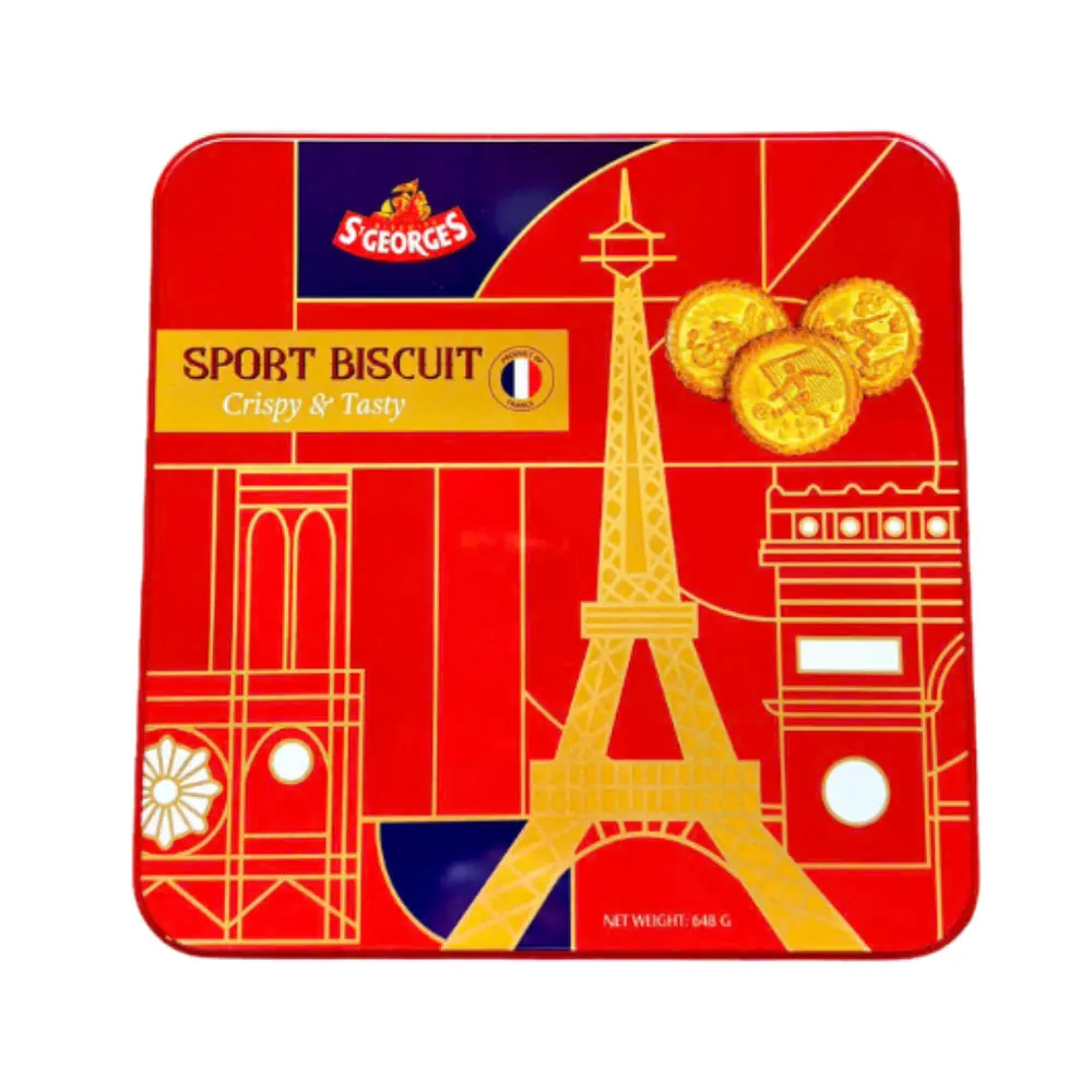 Bánh Quy Bơ Pháp (Đỏ), Sport Biscuit, Crispy & Tasty (648g) - ST GEORGES
