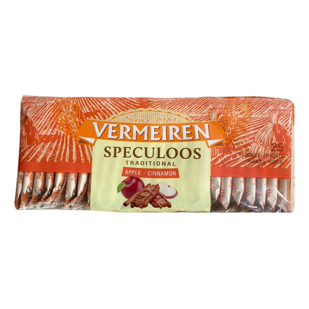 Bánh Quy Táo Quế, Traditional Speculoos, Apple & Cinnamon, 25 Cái (137g) - VERMEIREN