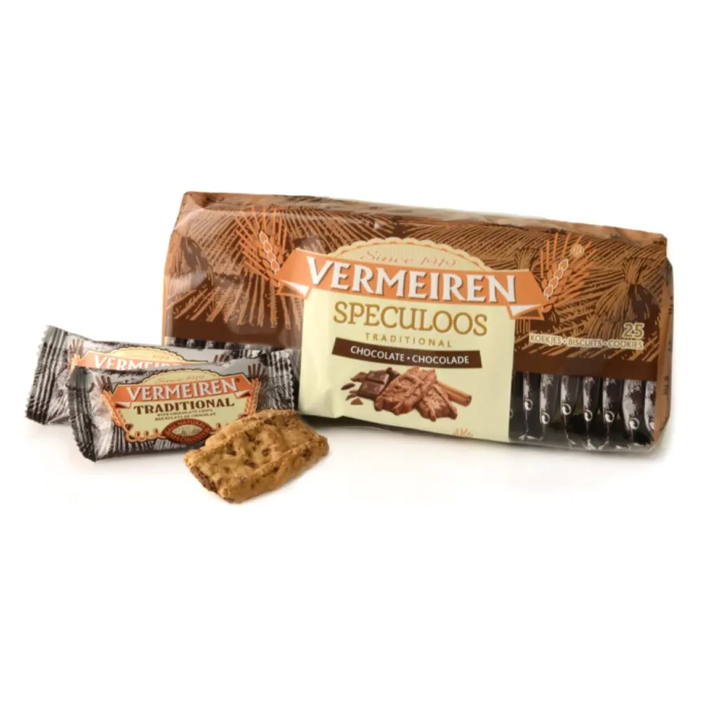 Bánh Quy Socola, Traditional Speculoos, Chocolate, 25 Cái (137.5g) - VERMEIREN