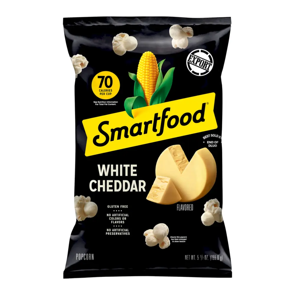 Bỏng Ngô Vị Phô Mai, White Cheddar Popcorn, Gluten Free, 5.5 oz (155.9g) - SMARTFOOD