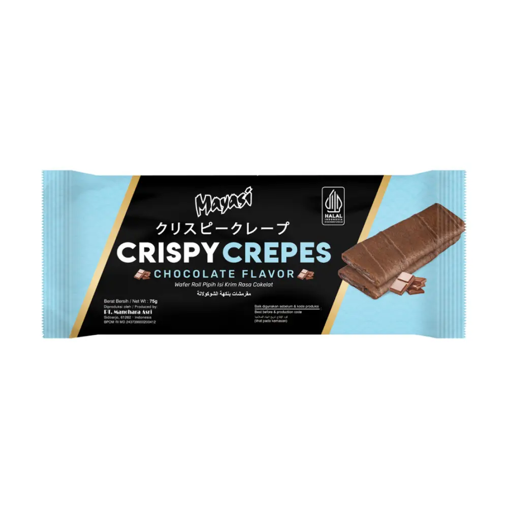 Bánh Kếp Vị Socola, Crispy Crepes, Chocolate Flavor (75g) - MAYASI