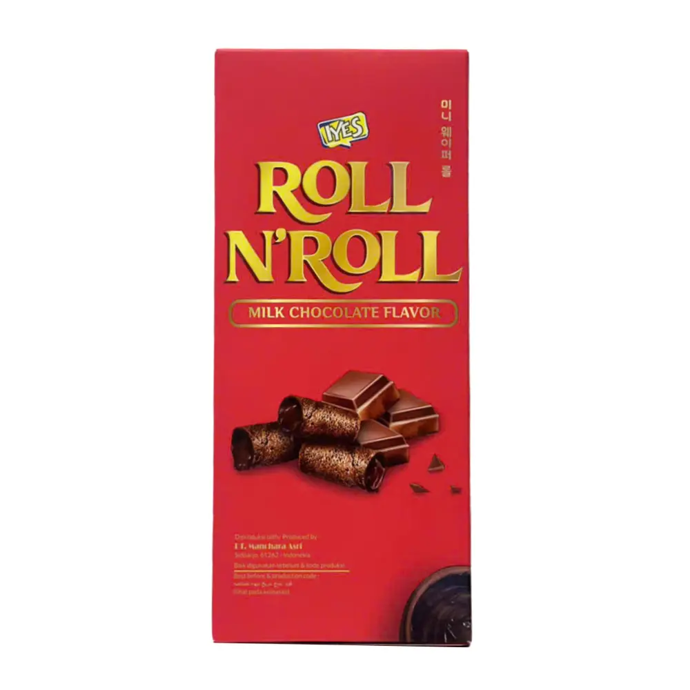 Bánh Quế Vị Socola Sữa, Roll n` Roll, Milk Chocolate Flavor (80g) - IYES