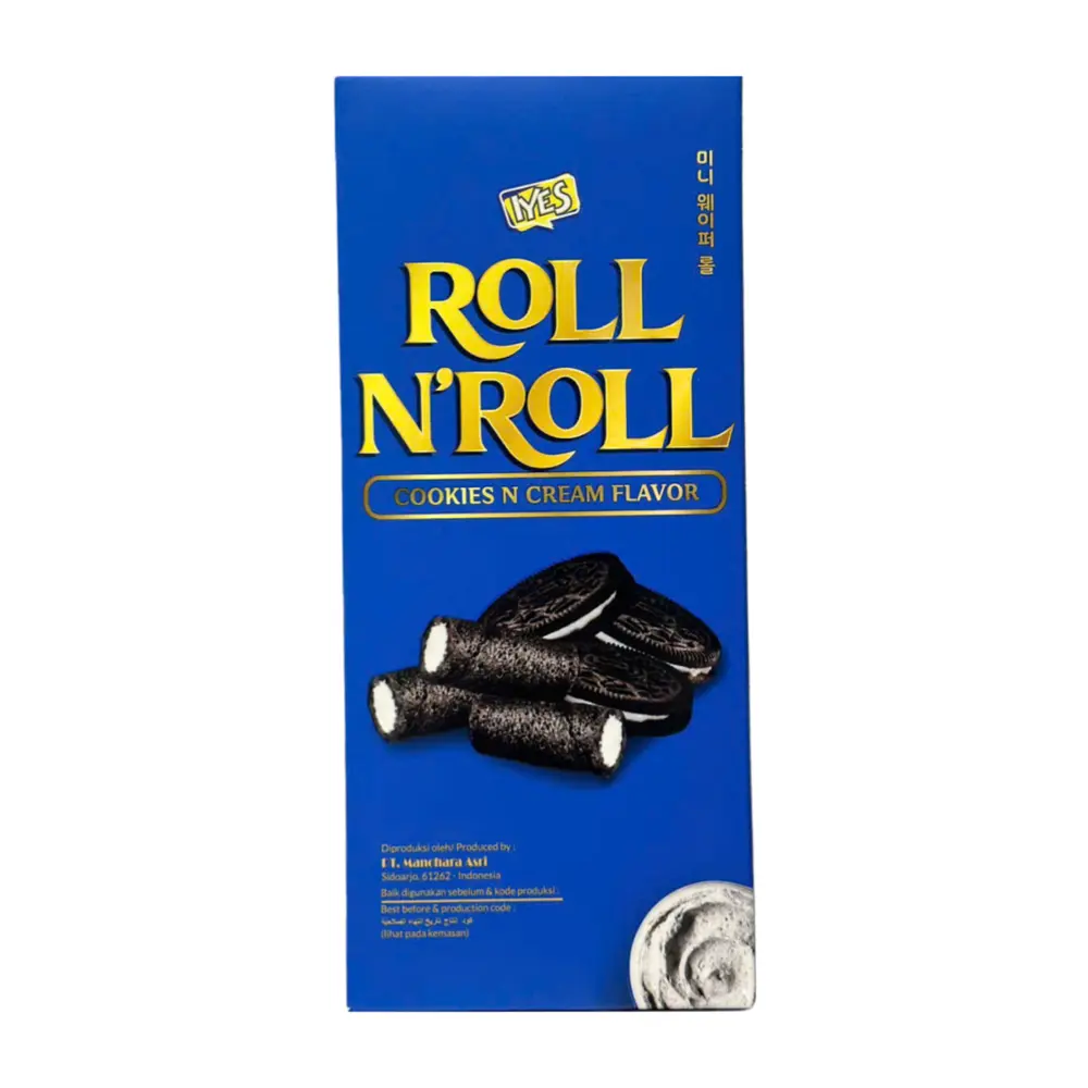Bánh Quế Vị Bánh Quy Kem, Roll n` Roll, Cookies n Cream Flavor (80g) - IYES