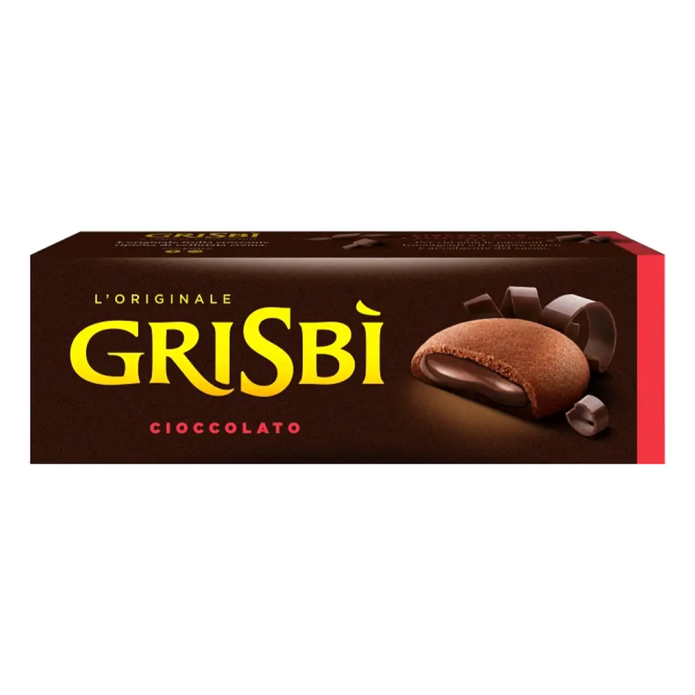 Bánh Quy Nhân Kem Socola, Grisbì, Cioccolato, Biscuits Filled with Chocolate Cream, 4.76 oz (135g) - MATILDE VICENZI