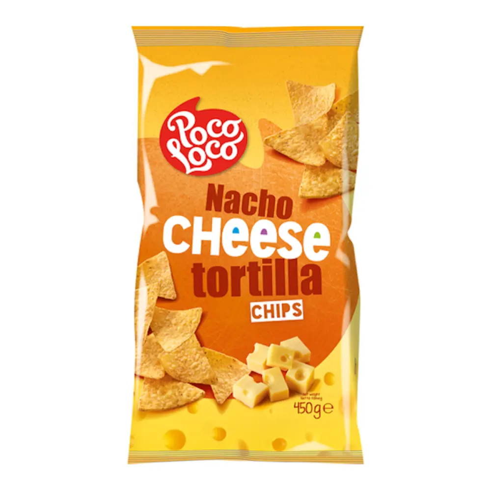 Bánh Ngô Giòn Vị Phô Mai, Nacho Cheese Tortilla Chips (450g) - POCO LOCO