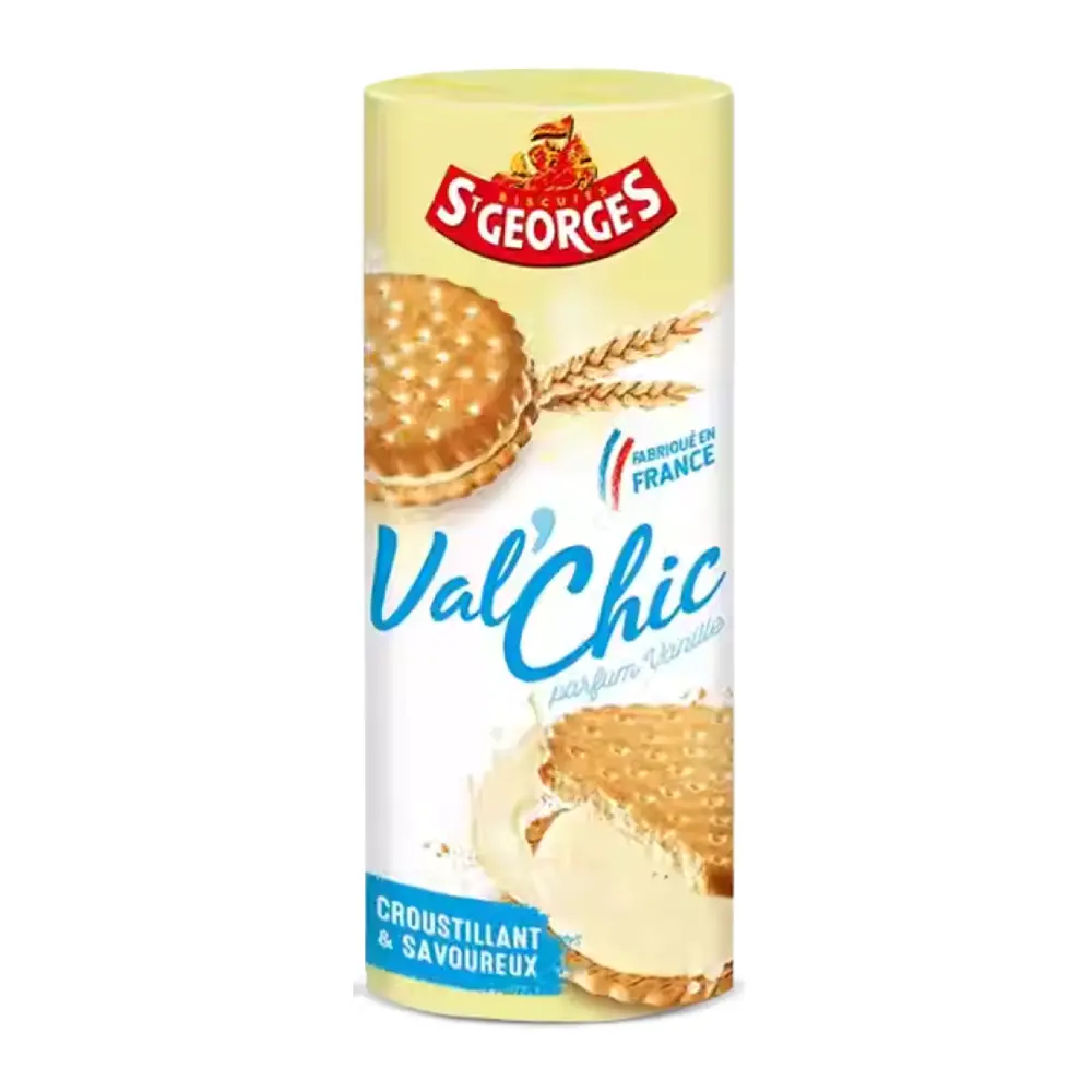 Bánh Quy Kẹp Kem Vani, Val`Chic Parfum Vanille, Vanilla Flavoured Sandwiched Biscuits (300g) - ST GEORGES