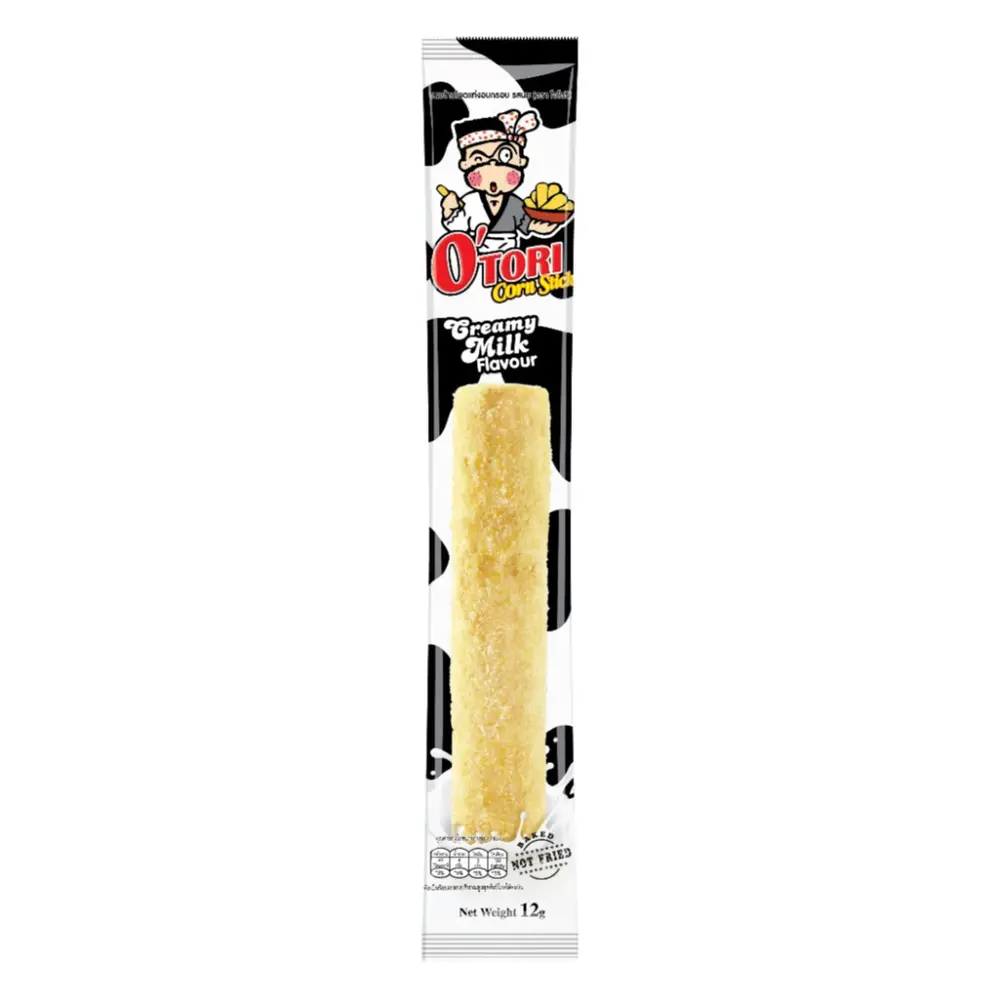 Bánh Bắp Que Vị Sữa, Corn Stick, Creamy Milk Flavour, 12 Cái (144g) - OTORI