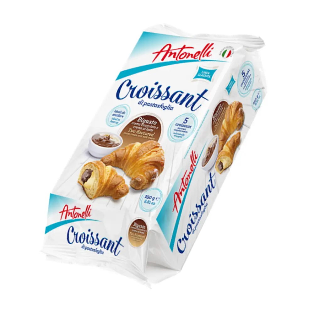 Bánh Sừng Bò Nhân Kem Sữa & Socola, Croissant with Chocolate Cream & Milk Cream, 8.81 oz (250g) - ANTONELLI