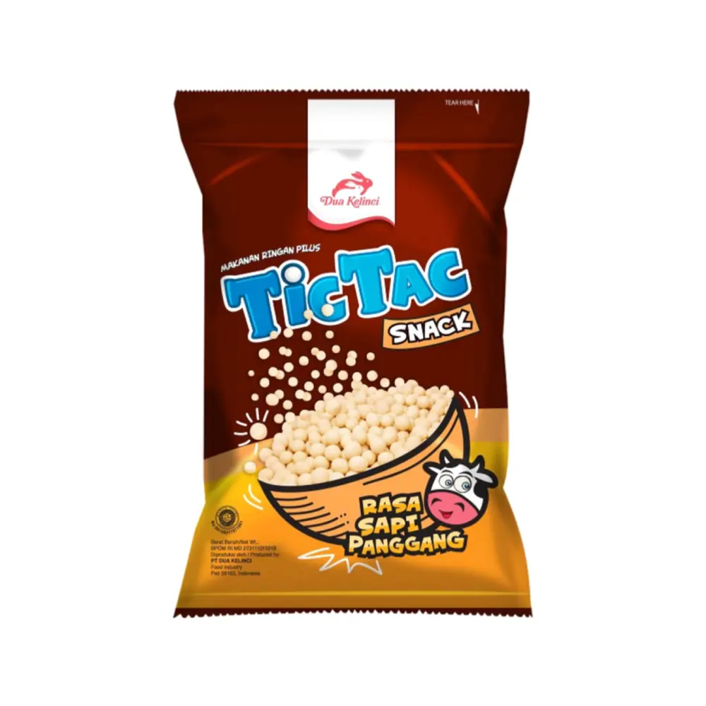 Snack Khoai Mì Vị Thịt Bò Nướng, Cassava Snack, Grilled Beef Flavour (14g) - TIC TAC
