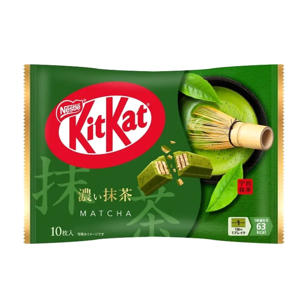 Bánh Xốp Phủ Socola Trà Xanh, Wafer Fingers, Matcha, 10 Thanh (113g) - KITKAT