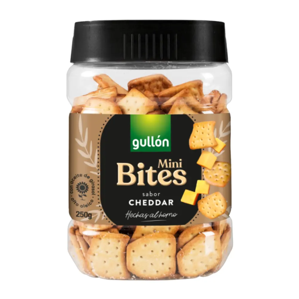Bánh Quy Mặn Mini Vị Phô Mai, Mini Bites, Cheddar, 8.8 oz (250g) - GULLON