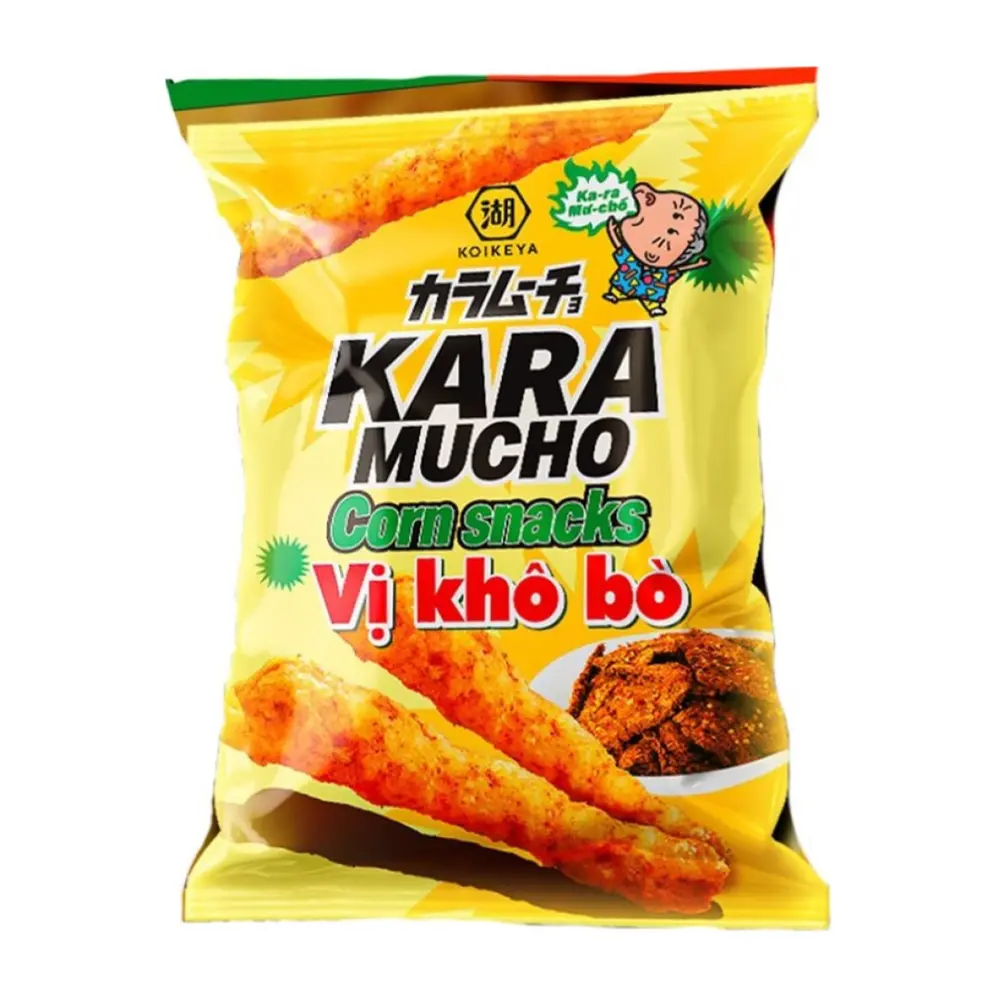 Snack Bắp Vị Khô Bò, Karamucho Corn Snacks, Beef Jerky (57g) - KOIKEYA