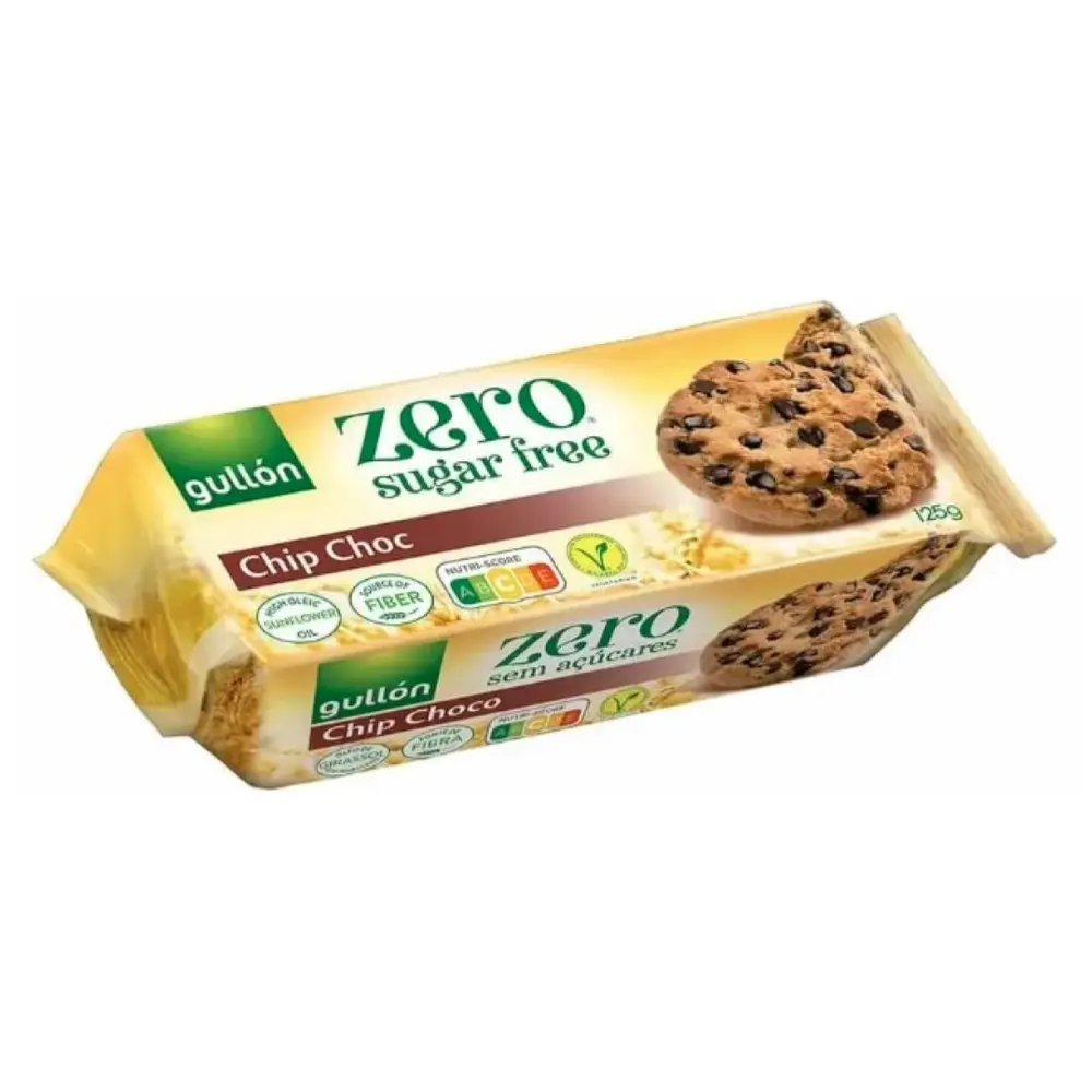 Bánh Xốp Không Đường Hạt Socola, Zero Sugar Free, Chip Choc Biscuits (125g) - GULLON