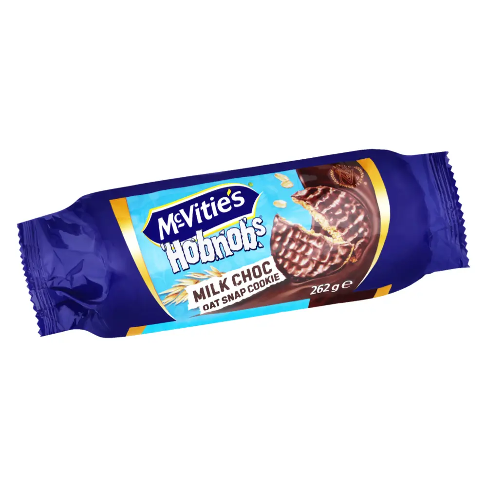 Bánh Quy Yến Mạch Nguyên Cám Socola Sữa, Hobnobs, Milk Choc Oat Snap Cookie (262g) - MCVITIE'S