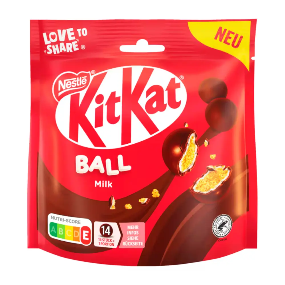 Bánh Xốp Viên Phủ Socola Sữa, Ball, Milk Chocolate Wafer Balls (130g) - KITKAT