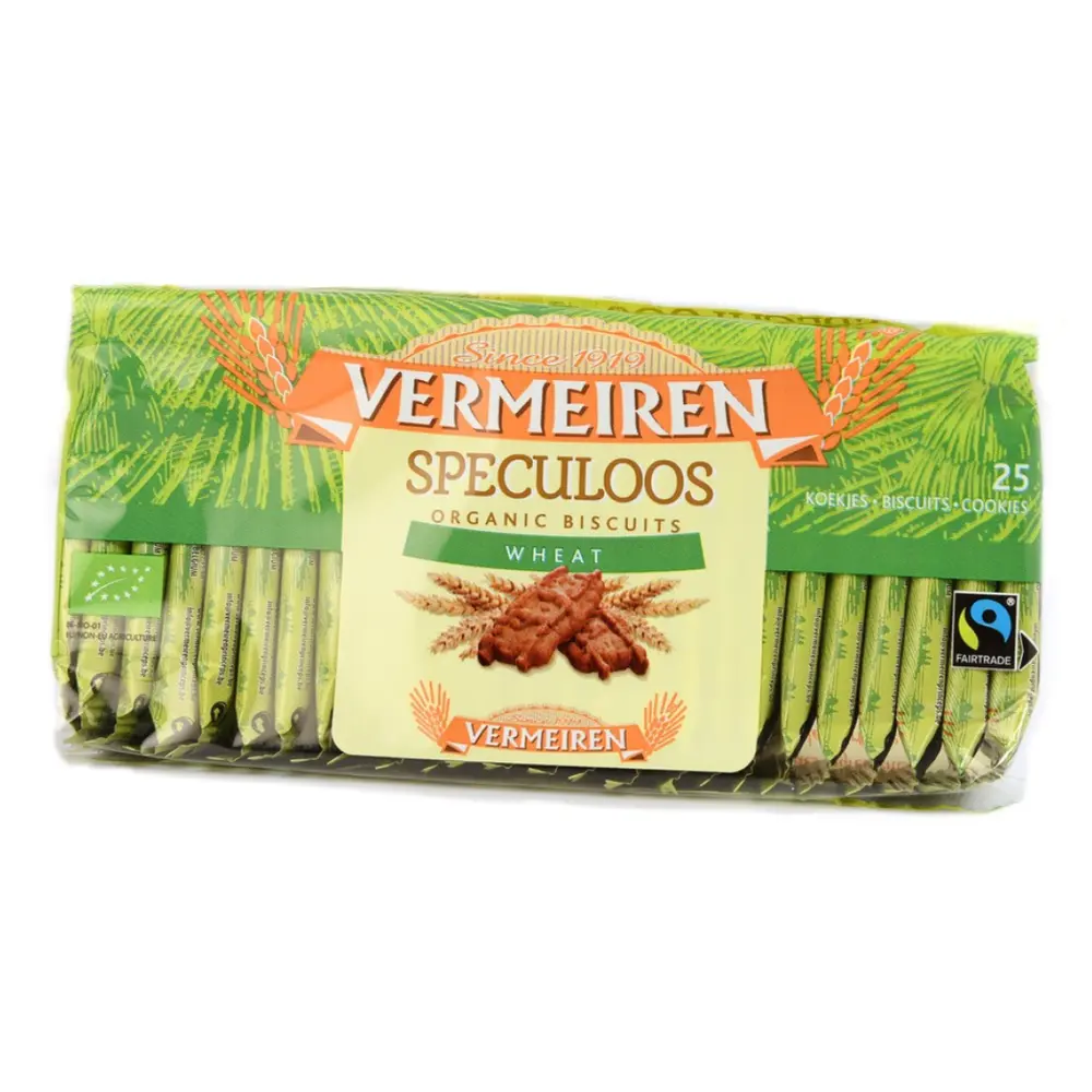 Bánh Quy Lúa Mì Hữu Cơ, Speculoos, Organic Wheat Biscuits (137g) - VERMEIREN