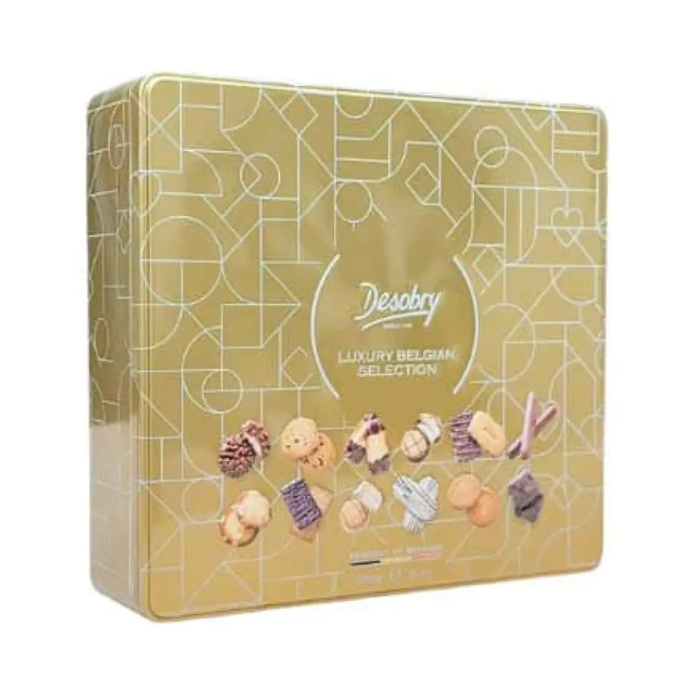 Bánh Quy Bỉ Tổng Hợp 12 Loại (Vàng), Luxury Belgian Selection, Assortment of 12, 7.1 oz (200g) - DESOBRY
