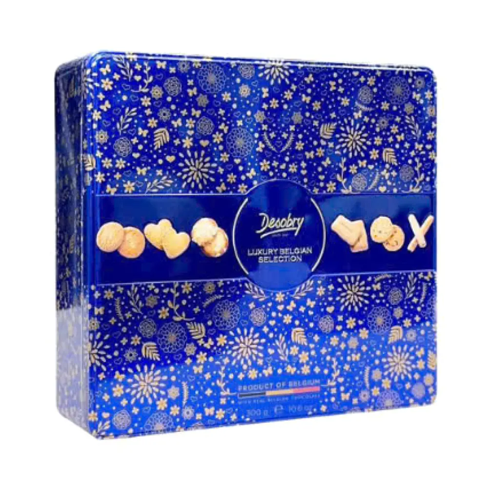 Bánh Quy Tổng Hợp 6 Loại (Xanh), Luxury Belgian Selection Biscuits, 10.6 oz (300g) - DESOBRY