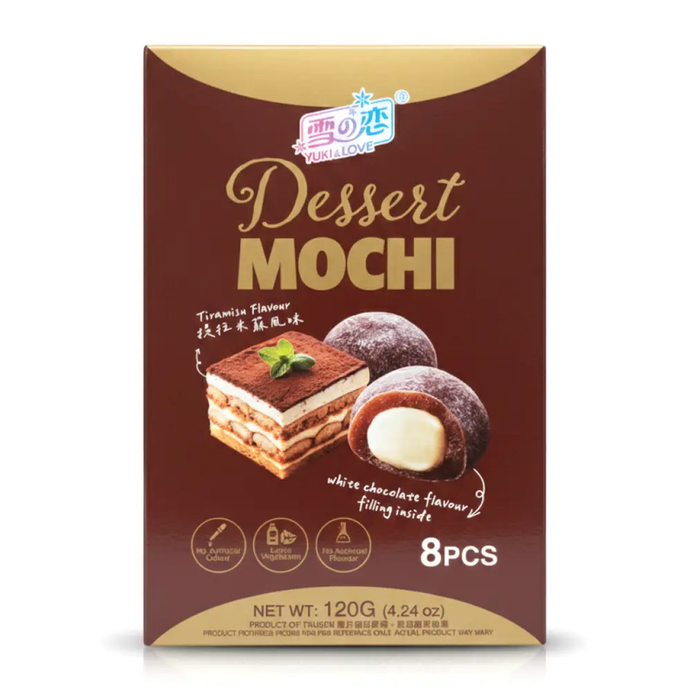Bánh Mochi Vị Tiramisu, Dessert Mochi, Tiramisu Flavour, 4.24 oz (120g) - YUKI & LOVE