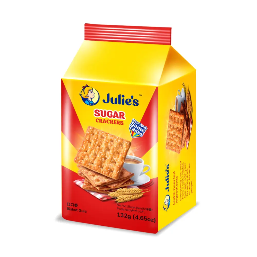 Bánh Quy Giòn Rắc Đường, Sugar Crackers, 4.65 oz (132g) - JULIE'S