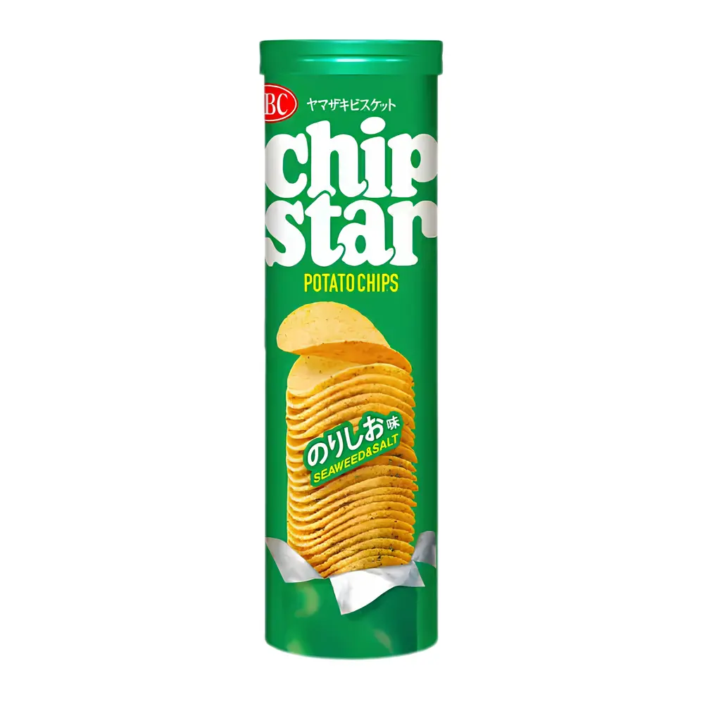 Khoai Tây Chiên Vị Rong Biển & Muối, Chip Star, Seaweed & Salt Potato Chips (105g) - YBC