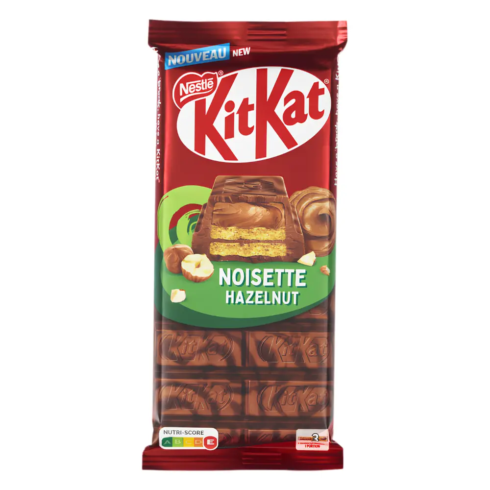 Bánh Xốp Phủ Socola Nhân Kem Hạt Dẻ, Crispy Wafer Coated in Milk Chocolate with Filling, Hazelnut (99g) - KITKAT