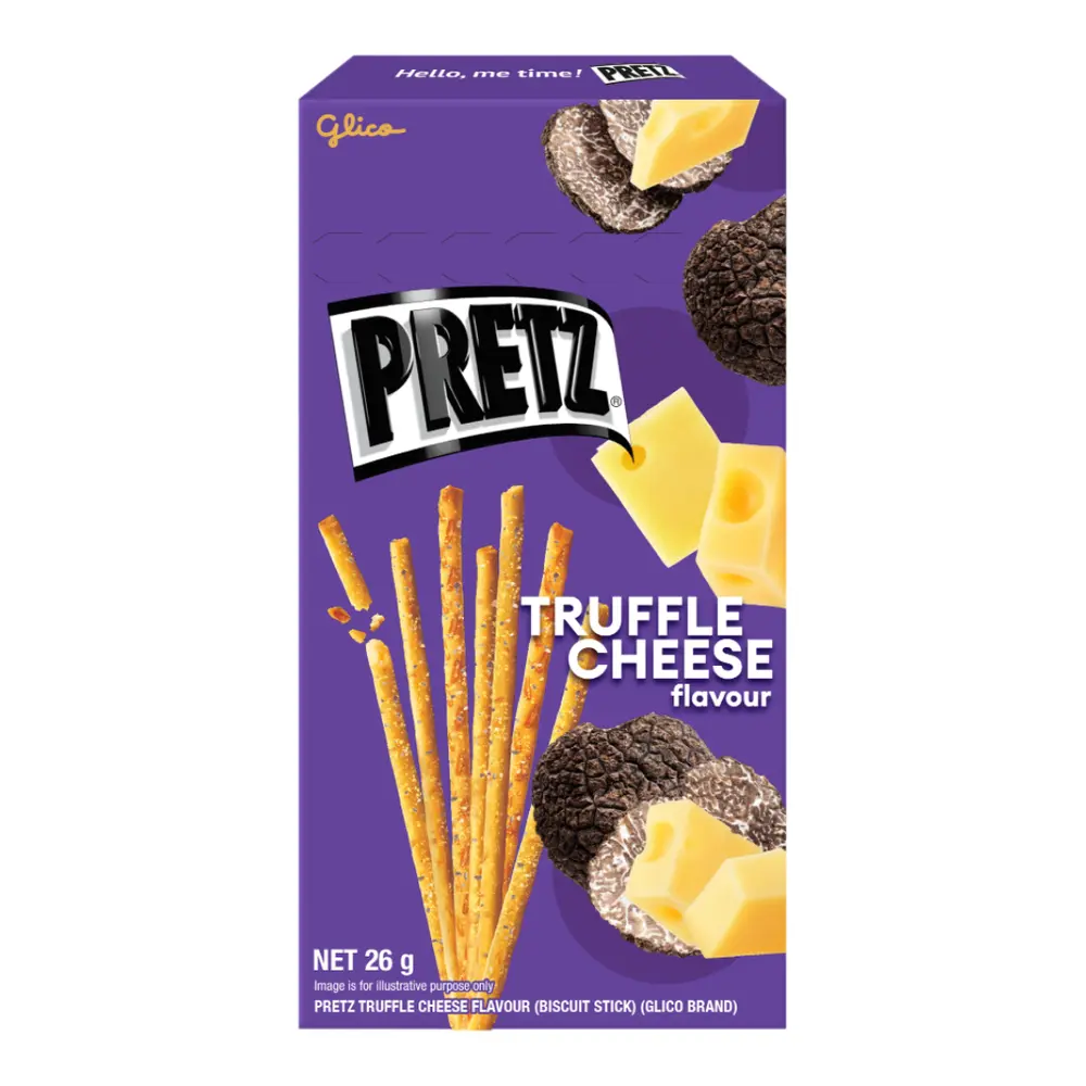 Bánh Que Nướng Vị Phô Mai Nấm Truffle, Pretz, Biscuit Stick, Truffle Cheese Flavour (26g) - GLICO
